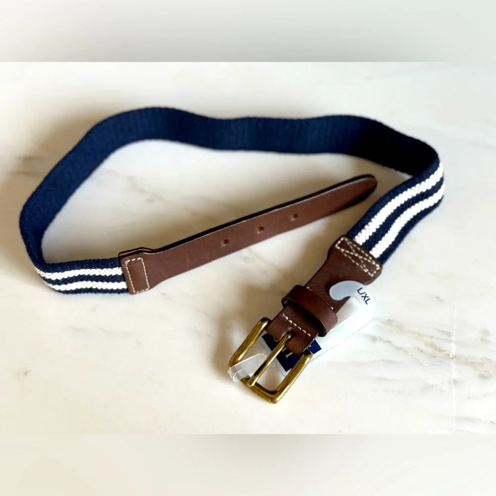 NEW NWT Gap Kids Belt stretch Brown and Blue kids / Boys Belt Size L / XL